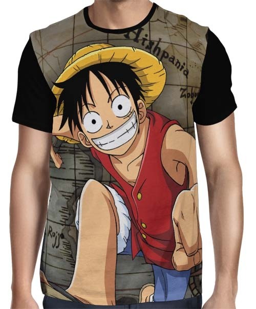Camisa Luffy Happy - One Piece - Camisas Full