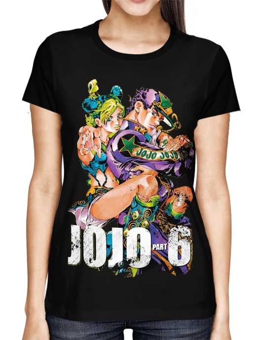 Camiseta JoJo_s Bizarre Adventure Parte 6 Grupo Pose T-Shir