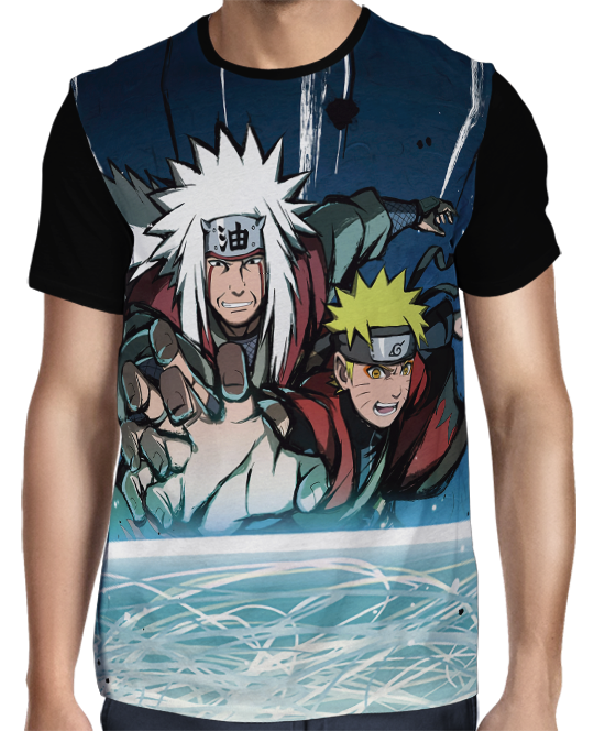 Camisa Full Naruto e Jiraya Rasengan - Exclusiva