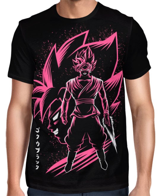 Camisa Camiseta Blusa Black Goku Instinto Superior