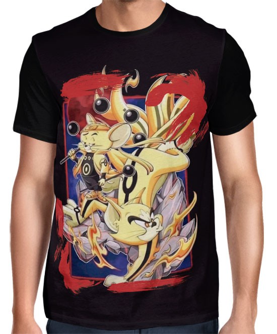 Camisa FULL Tom e Jerry Kyuubi  - Naruto Shippuden