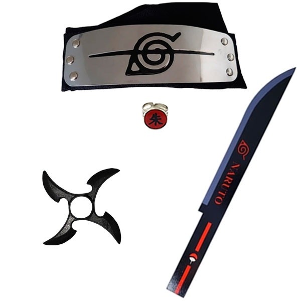 Kit Naruto Espada Sasuke Anel Itachi
