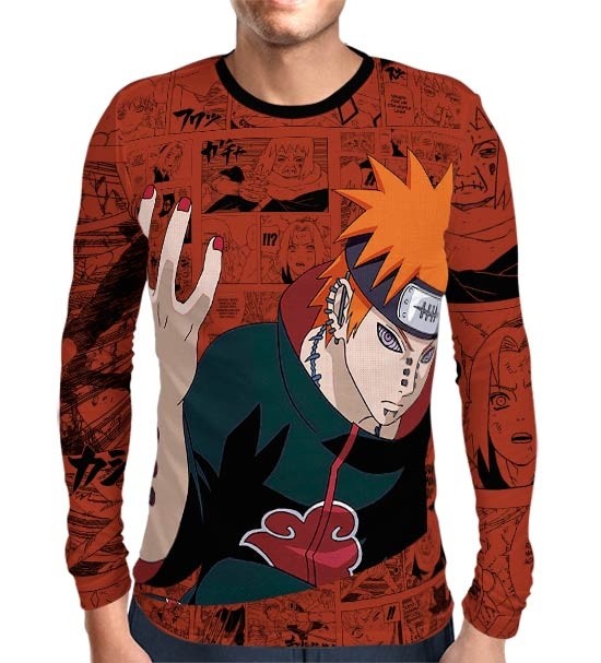 Camisa Manga Longa Naruto - Exclusiva Pain - Full Print