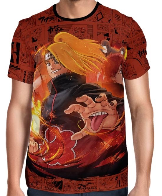 Camisa Full Print Color Mangá Exclusiva - Deidara e Sasori - Naruto  