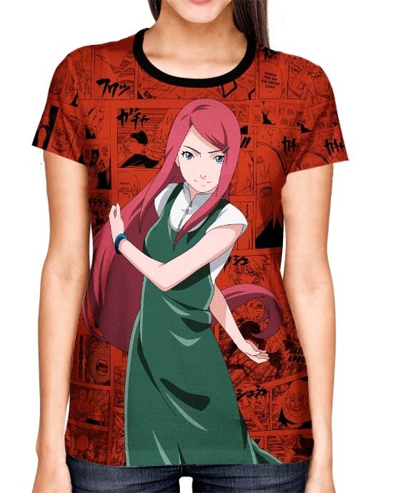 Camisa Full Print Color Mangá Exclusiva - Kushina Modelo 02 - Naruto  