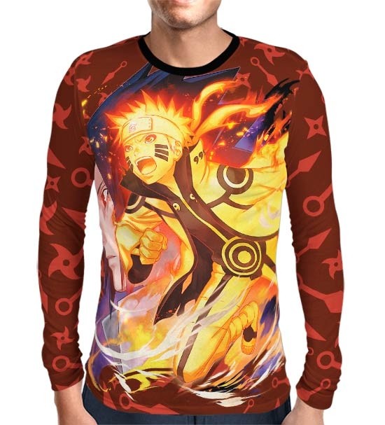 Camisa Manga Longa Naruto e Sasuke - Color Print