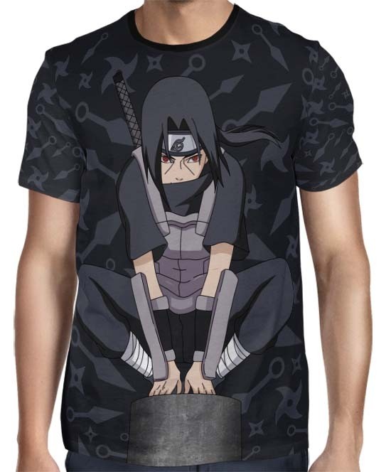 Camisa Naruto - Uchiha Itachi Modelo 1 - Color Dark Print