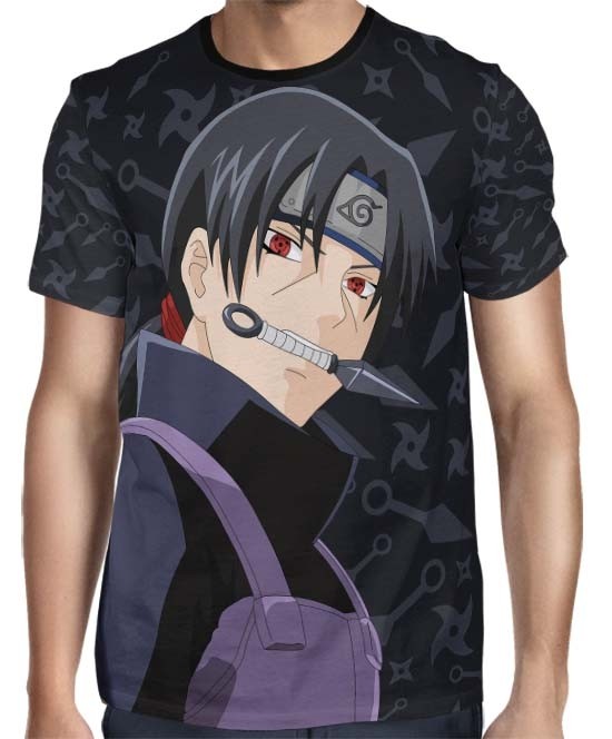 Camisa Naruto - Uchiha Itachi Modelo 2 - Color Dark Print