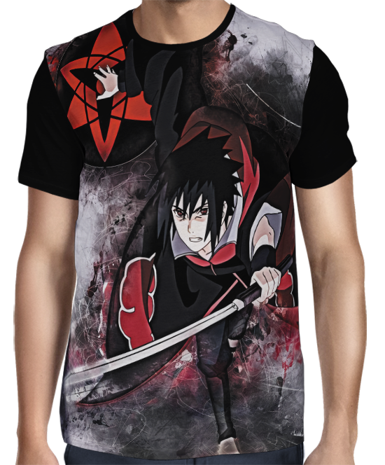 Camiseta Camisa Desenho Sasuke Uchiha Naruto Série Ninja 16 em