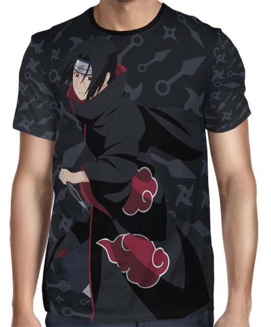 Camisa Naruto - Uchiha Itachi Modelo 4 - Color Dark Print