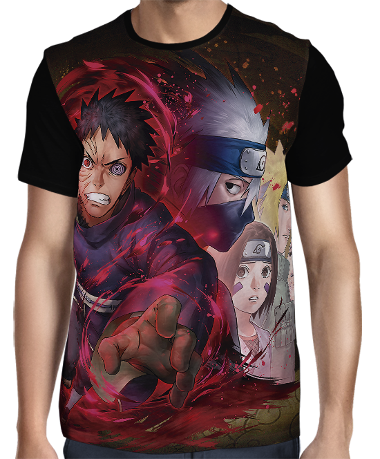 Camisa FULL Draw Minato Team - Naruto