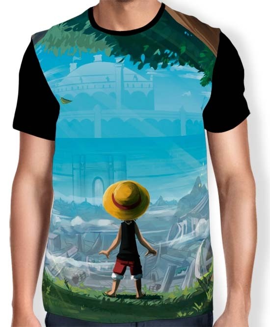 Camisa FULL Back Kid Luffy - One Piece