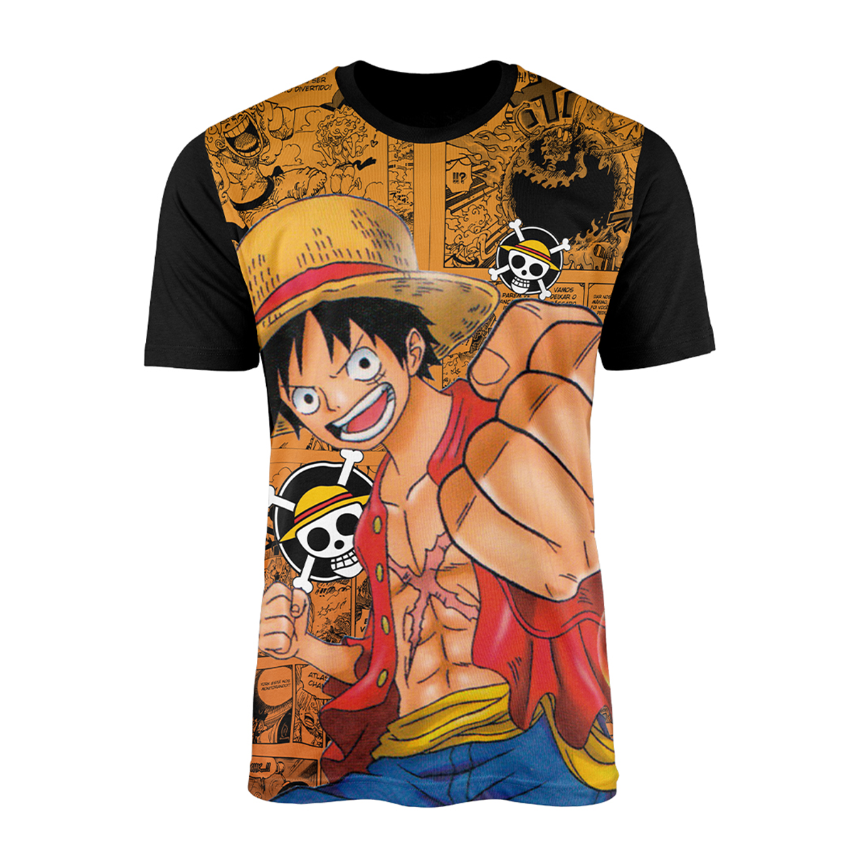 Camisa Full One Piece Monkey D Luffy Manga 02