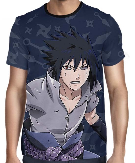 Camisa Naruto - Uchiha Sasuke - Color Print