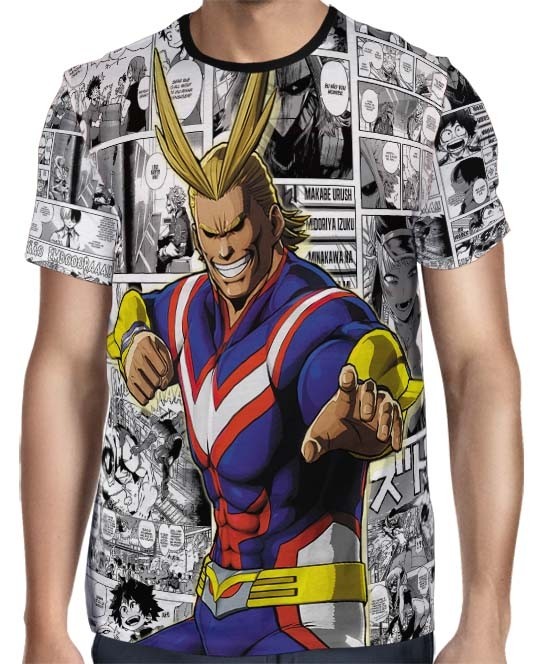 Camisa Full PRINT Mangá All Might Golden Age - Boku No Hero Academia