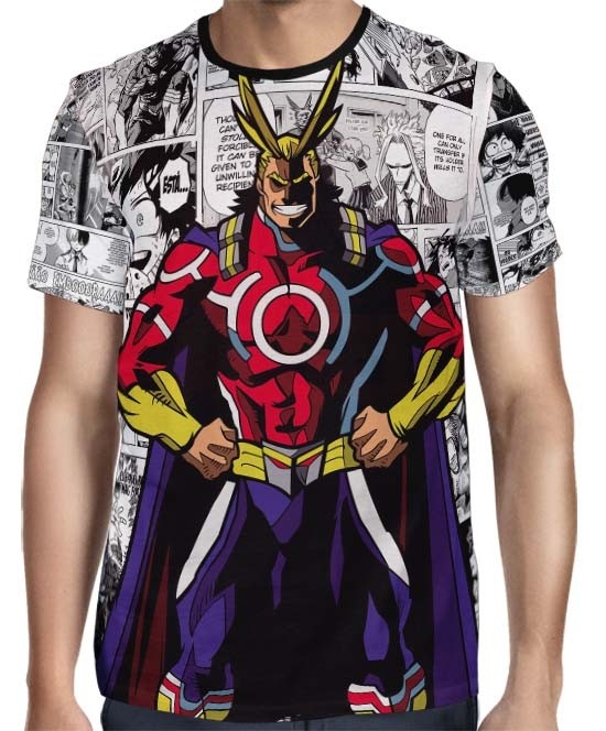 Camisa Full PRINT Mangá All Might Silver Age- Boku No Hero Academia
