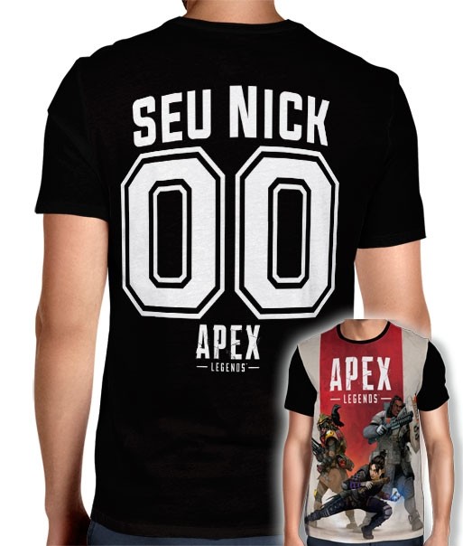Camisa Full PRINT Apex Legends - Personalizada Modelo Nick Name e Número