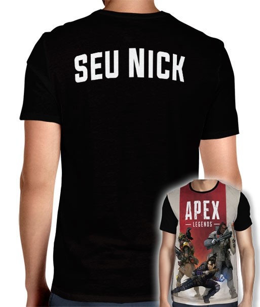 Camisa Full PRINT Apex Legends - Personalizada Modelo Apenas Nick Name