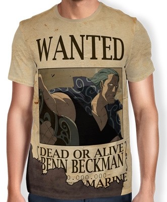Camisa Full Print Wanted Benn Beckman - One Piece