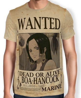 Camisa Full Print Wanted Boa Hancock - One Piece