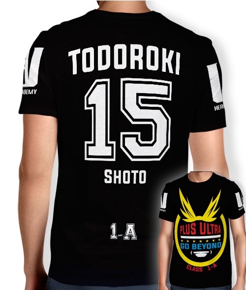 Camisa Full PRINT Go Beyond - Todoroki Shoto - Boku No Hero Academia