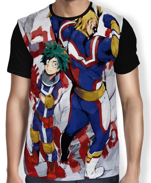 Camisa FULL Plus Ultra All Might e Deku - Boku No Hero Academia