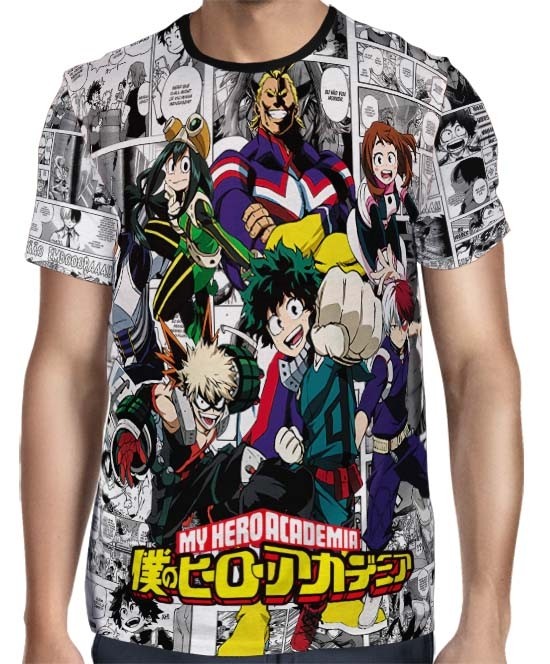 Camisa Full PRINT New Mangá Boku No Hero Academia