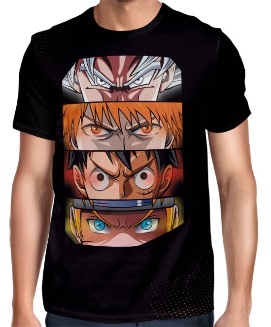 Camisa FULL PRINT Crossover Anime Mod 02