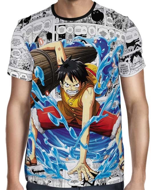 Camisa Mangá Luffy Modelo 05 One Piece - Full Print