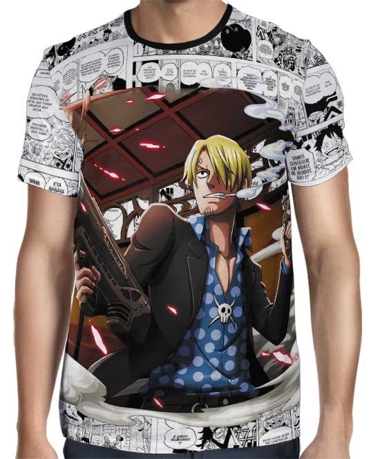 Camisa Mangá Sanji Modelo 02 - One Piece - Full Print