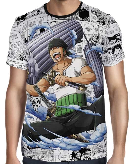 Camisa Mangá Zoro Modelo 6 - One Piece - Full Print