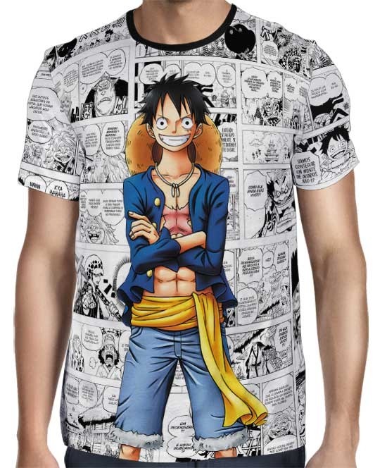Camisa Mangá Luffy Modelo 5 - One Piece - Full Print