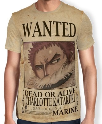 Camisa Full Print Wanted Charlotte Katakuri - One Piece