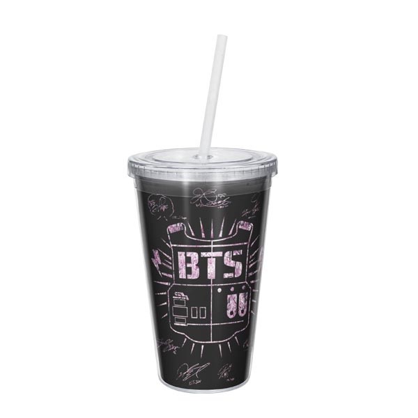Copo Acrilico BTS - Logo Clássica Cherry Blossom -  K-Pop