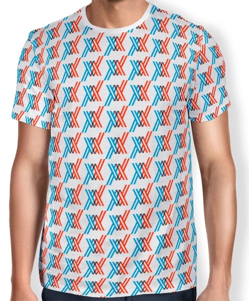 Camisa Full Print Logo - Darling in the Franxx