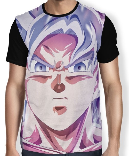 Camisa Full Face Goku Instinto Perfeito - Dragon Ball Super