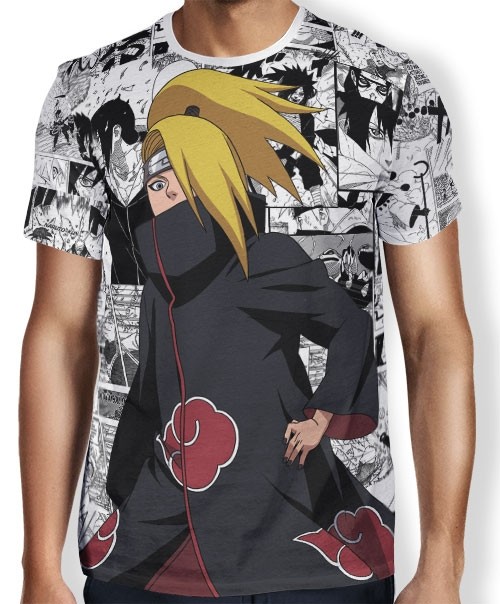 Camisa FULL Print Manga Deidara - Naruto