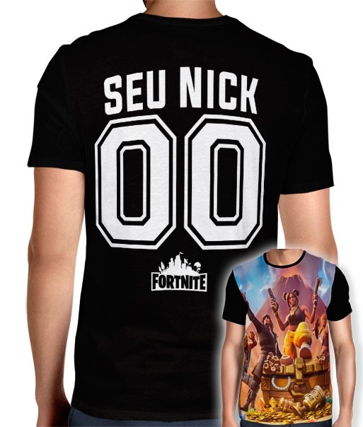 Camisa Full PRINT Season 8 - Fortnite - Personalizada Modelo Nick Name e Número