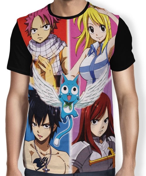 Camisa FULL FT Quadrados - Fairy Tail