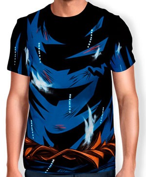 Camisa Full Print Uniforme - Goku Ultra Instinto - Dragon ball