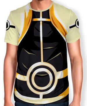 Camisa Full Print Uniforme - Naruto Modo Kurama Biju