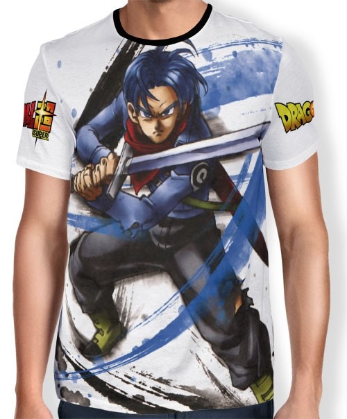 Camisa Full Art Brusher Trunks do Futuro - Dragon Ball Super
