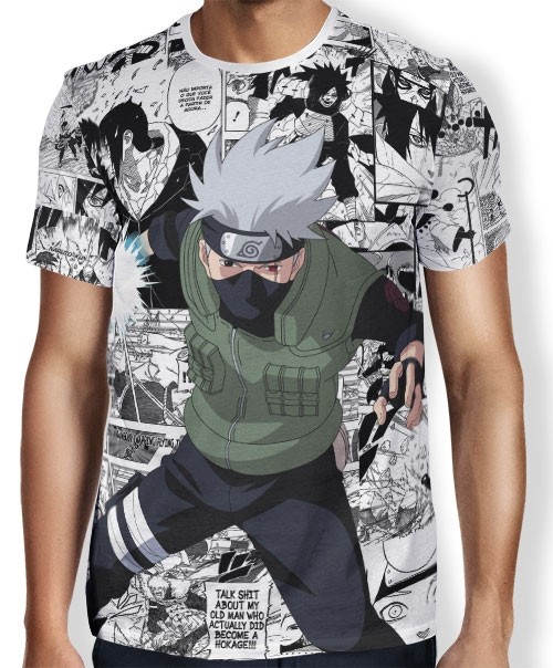 Camisa FULL Print Manga Kakashi V1 - Naruto
