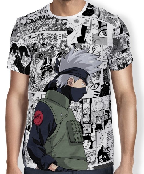 Camisa FULL Print Manga Kakashi V2 - Naruto