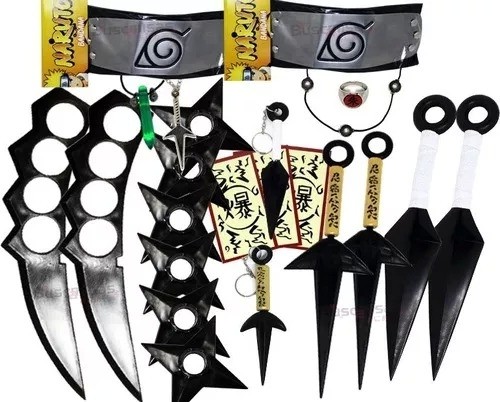 Kunai Naruto Completo Fantasia Naruto + Kit Ninja + Premium
