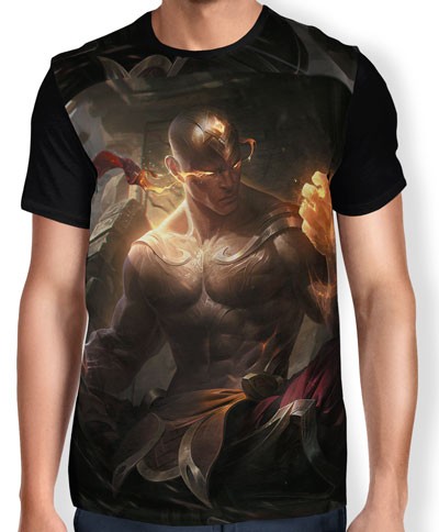 Camisa FULL Lee-sin-punhos-divinos - League of Legends