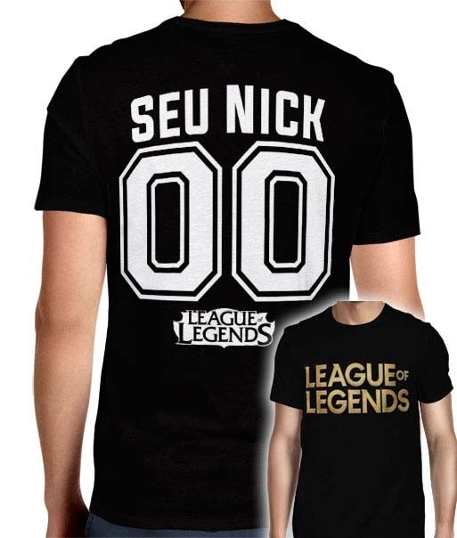 Camisa Full PRINT League Of Legends - Logo Modelo 2 - Personalizada Modelo Nick Name e Número