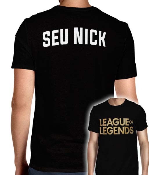 Camisa Full PRINT League Of Legends - Logo Modelo 2 - Personalizada Modelo Apenas Nick Name