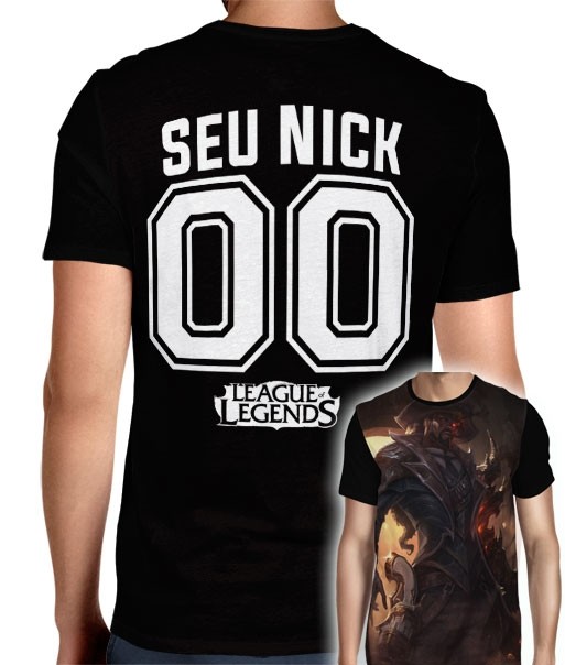 Camisa Full PRINT League Of Legends - Lucian Velho Oeste - Personalizada Modelo Nick Name e Número