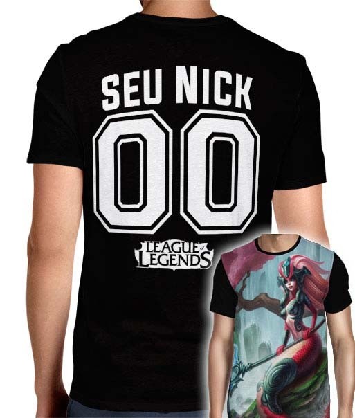Camisa League Of Legends - Nami Modelo 1 - Personalizada Modelo Nick Name e Número
